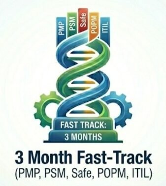 PMP, PSM, Safe, POPM, ITIL (3-Month)