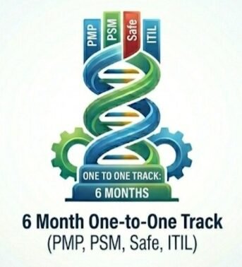 PMP, PSM, Safe, POPM, ITIL (6-month)